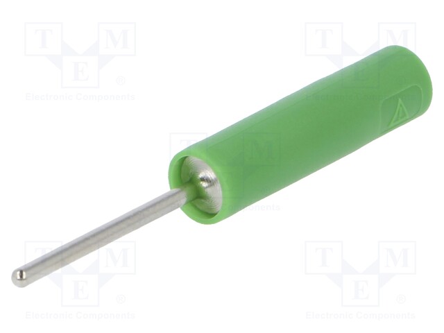 Socket; 4mm banana; 20A; 1kVAC; green; nickel plated; -25÷80°C