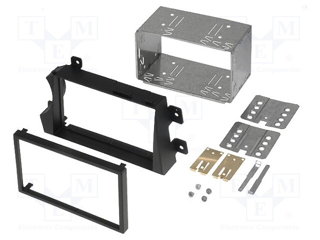 Radio mounting frame; SsangYong; 2 DIN; black