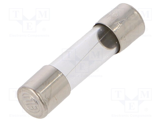 Fuse: fuse; time-lag; 500mA; 250VAC; cylindrical,glass; brass