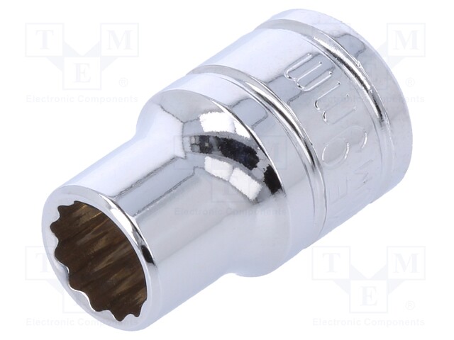 Key; twelve point socket; 9mm; 3/8"; Chrom-vanadium steel