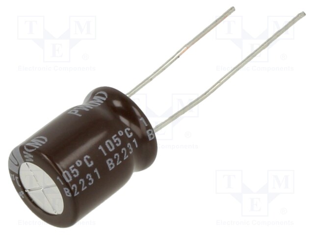 ALUMINUM ELECTROLYTIC CAPACITOR, 220UF, 35V, 20%, RADIAL