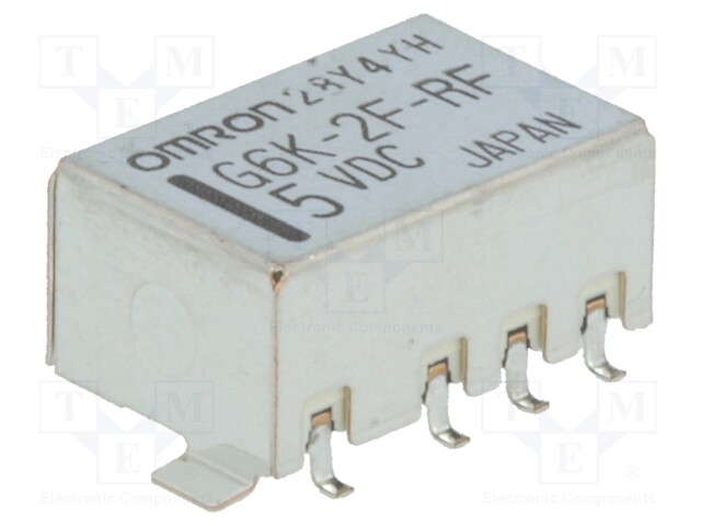 Relay: electromagnetic; DPDT; Ucoil: 5VDC; 0.3A/125VAC; 1A/30VDC