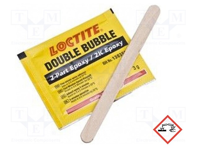 Epoxy adhesive; bag; 3g; LOCTITE DOUBLE BUBBLE; 30min; -55÷100°C