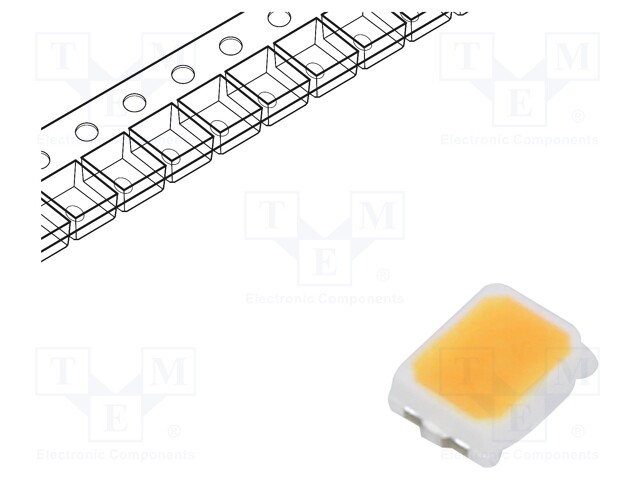 LED; SMD; PLCC2,2216; white warm; 4÷7lm; 2568-2753K; 95; 120°; 20mA