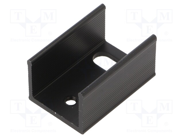 Heatsink: extruded; U; TO220; black; L: 25mm; W: 17mm; H: 13mm; 24K/W