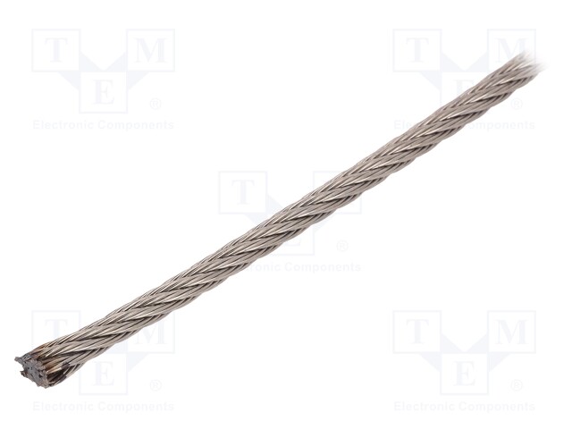 Rope; acid resistant steel A4; Ørope: 5mm; L: 10m; Rope plexus: 7x7