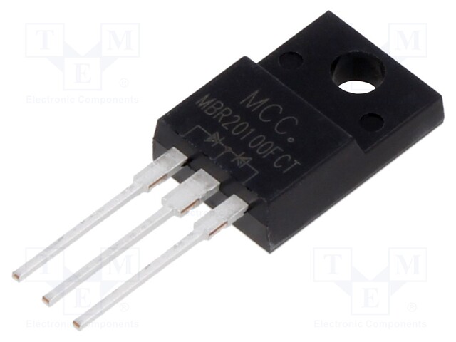 Diode: Schottky rectifying; THT; 100V; 20A; ITO220AB; tube