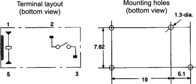 Relay: electromagnetic; SPST-NO; Ucoil: 48VDC; 8A; 8A/250VAC; PCB