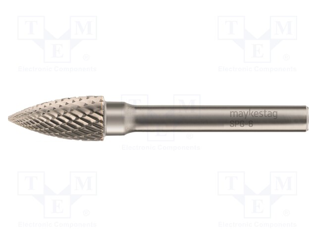 Rotary burr; Ø: 3mm; L: 38mm; metal; Working part len: 12mm; rod 3mm