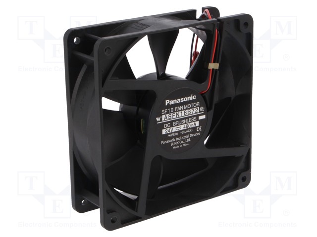 Fan: DC; axial; 24VDC; 120x120x38mm; 200.4m3/h; 46.5dBA; 3200rpm