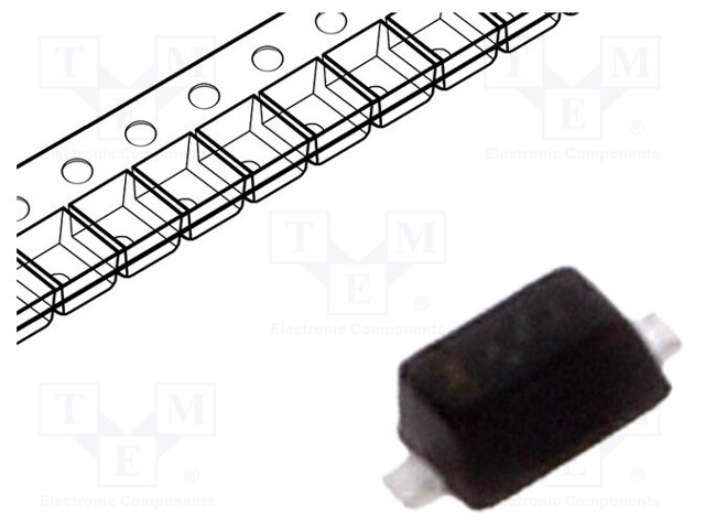 Diode: Schottky rectifying; SMD; 30V; 0.2A; Ufmax: 0.8V; SOD523