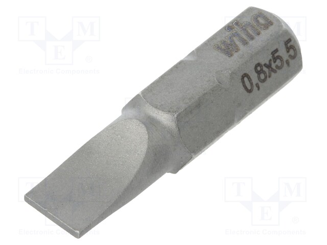 Screwdriver bit; slot; 5,5x0,8mm; Overall len: 25mm