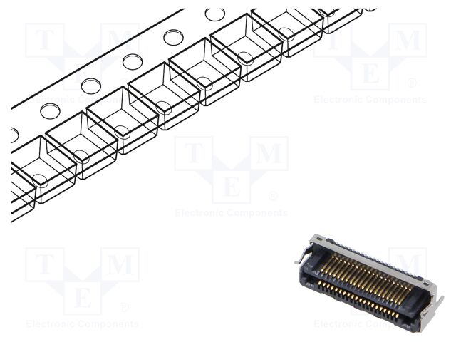 Connector: PCB to PCB; hermaphrodite; PIN: 40; 0.5mm; LSHM; SMT