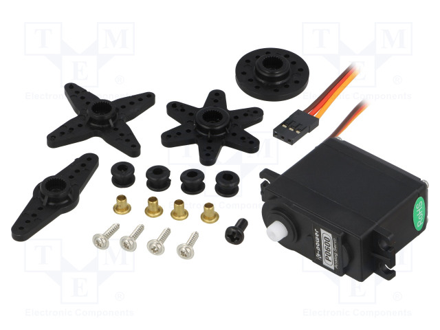 Motor: servo; 4.8÷6VDC; standard; analogue; 40g; 40x20x37.5mm