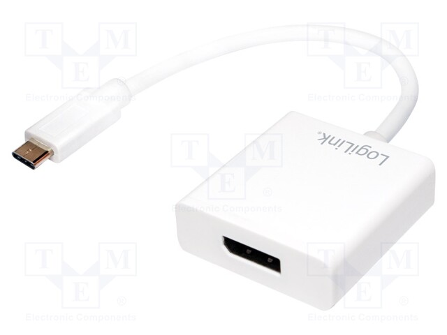 Adapter; USB 3.0; DisplayPort socket,USB C plug; 140mm