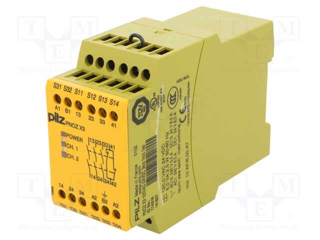 Module: safety relay; Series: PNOZ X3; Mounting: DIN; -20÷55°C