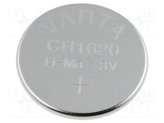 Battery: lithium; 3V; CR1620,coin; Ø16x2mm; 70mAh