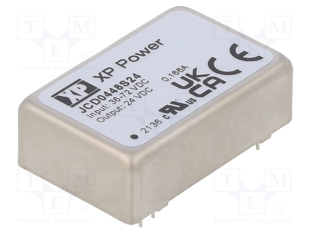 Isolated Board Mount DC/DC Converter, 2:1 Input, ITE, 1 Output, 4 W, 24 V, 166 mA