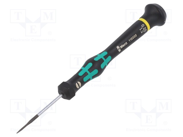 Screwdriver; slot; precision; 1,2x0,25mm; Blade length: 40mm