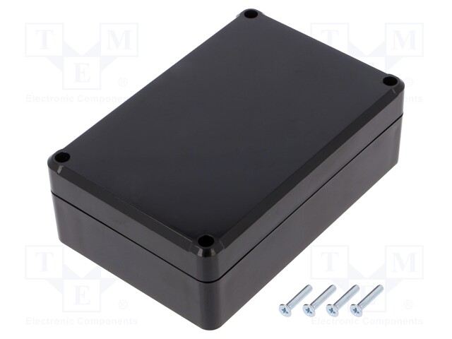 Enclosure: multipurpose; X: 80mm; Y: 120mm; Z: 41mm; ABS; black