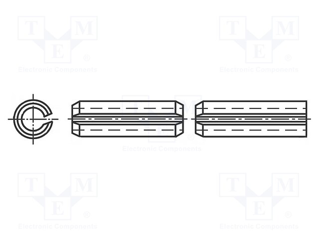 Springy stud; stainless steel; BN: 337; Ø: 3mm; L: 14mm; DIN: 1481