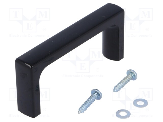 Handle; Mat: ABS; black; H: 32mm; L: 75mm; W: 12mm