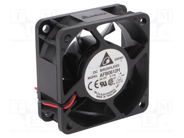 Fan: DC; axial; 60x60x25.4mm; 39.69m3/h; 34dBA; ball bearing