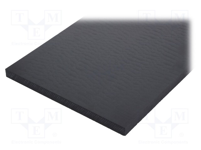 Sheet; Dim: 300x500mm; D: 16mm; black; Production process: extruded