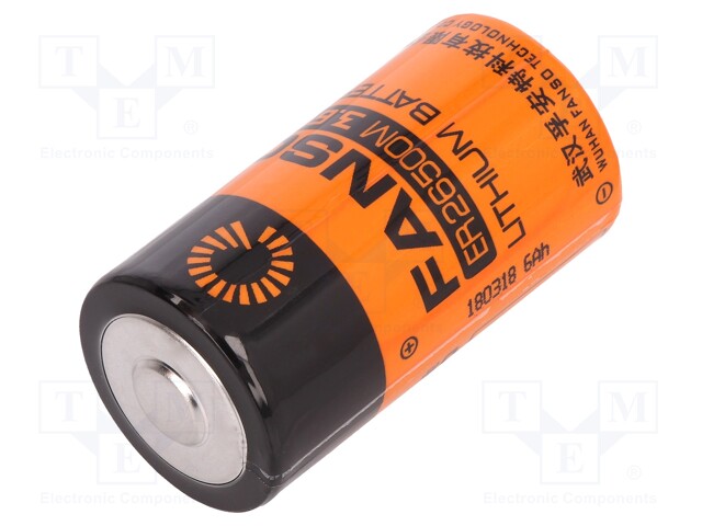 Battery: lithium; 3.6V; C; Ø26x50.9mm; 6000mAh