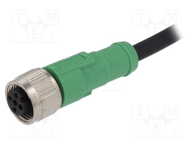 Connection lead; M12; PIN: 3; straight; 10m; plug; 250VAC; 4A; 250VDC