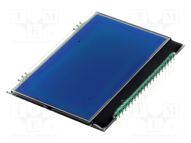 Display: LCD; graphical; 128x64; STN Negative; blue; 67.8x47.96mm