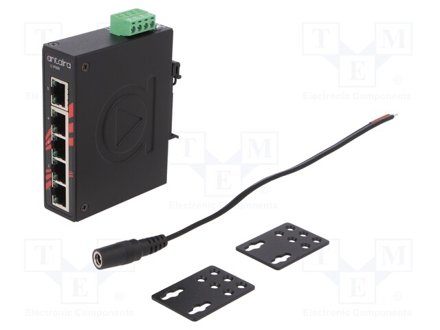 Industrial module: switch Ethernet; unmanaged; 12÷48VDC; RJ45