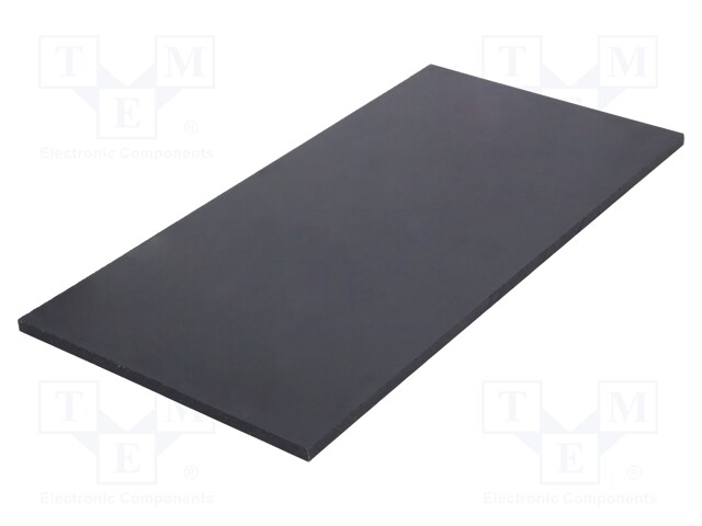 Sheet; Dim: 300x600mm; D: 10mm; black; Production process: cast