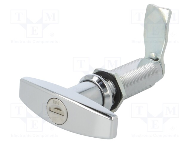 Lock; zinc and aluminium alloy; 60mm; chromium; Key code: 1333