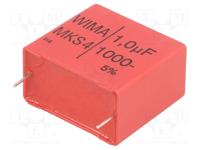 Capacitor: polyester; 1uF; 400VAC; 1kVDC; Pitch: 27.5mm; ±5%