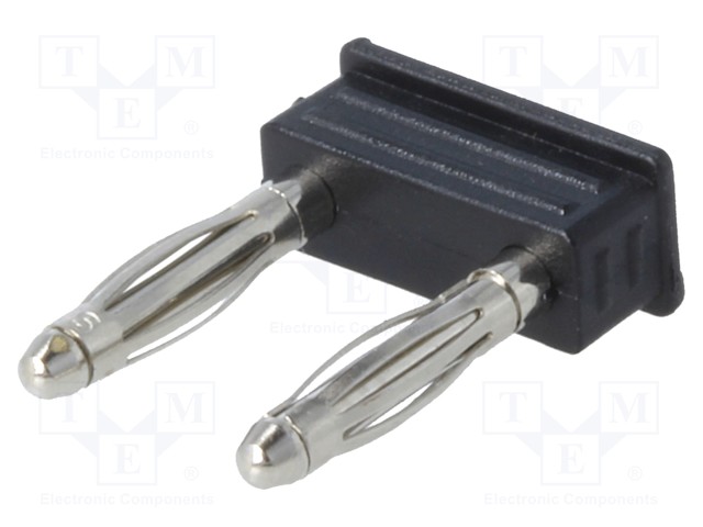 Stackable safety shunt; 12A; 33VAC; 70VDC; black; -40÷90°C