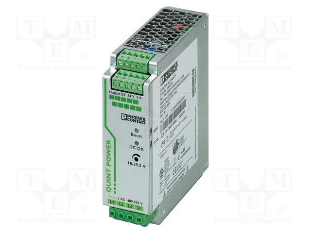 Power supply: switched-mode; Mounting: DIN; IP20