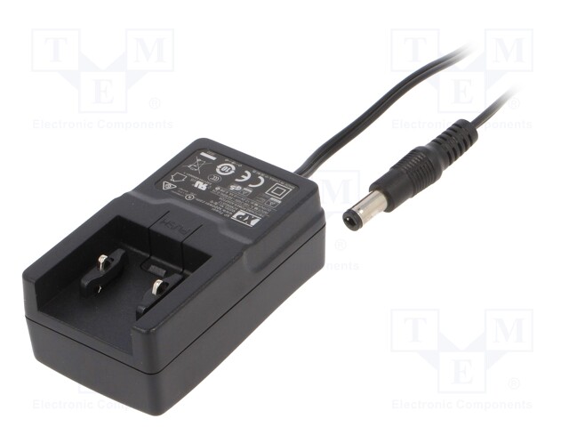Power supply: switched-mode; voltage source; 12VDC; 0.5A; 6W; plug