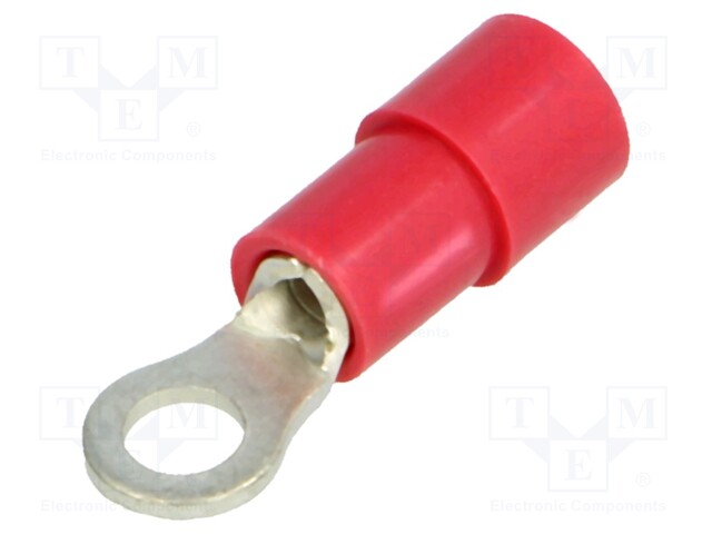 Ring terminal; M3; Ø: 3.2mm; 0.25÷1.5mm2; crimped; for cable; red