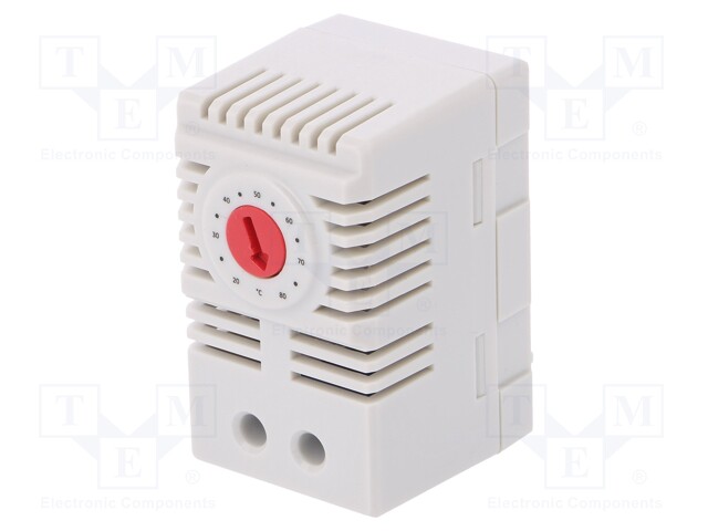 Sensor: thermostat; Contacts: NC; 10A; 250VAC; IP20; Mounting: DIN