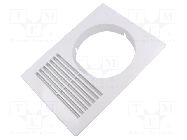 Guard; ABS; Ø125mm; snap fastener; white; Body dim: 250x180x30mm