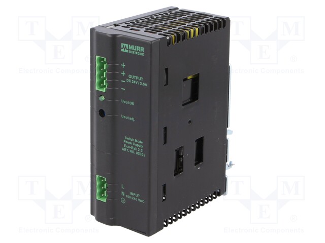 Power supply: switched-mode; 60W; 23÷28VDC; 2.5A; 90÷264VAC; IP20