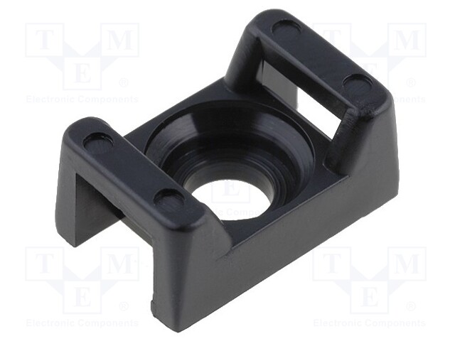 Cable tie holder; black; L: 15.2mm; Width: 9.7mm