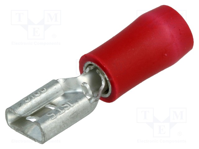 Terminal: flat; 4.8mm; 0.5mm; female; 0.5÷1.5mm2; crimped; red