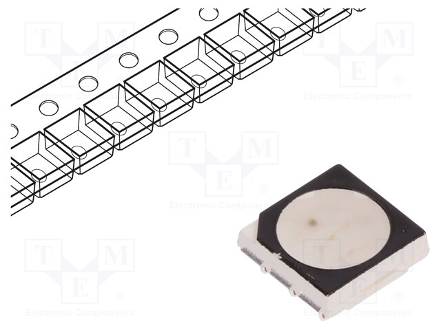 LED; SMD; 5050,PLCC6; RGB; 5x5x1.6mm; 120°; 20mA; Variant: tricolour