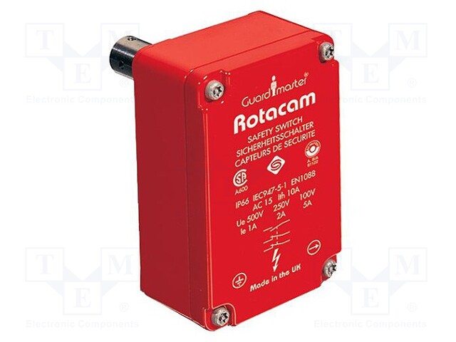 Safety switch: hinged; Series: ROTACAM; NC x2; IP66; -20÷80°C