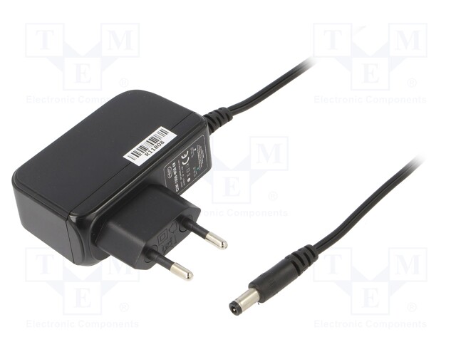 Power supply: switched-mode; 5VDC; 3A; Out: 5,5/2,5; 15W; Plug: EU