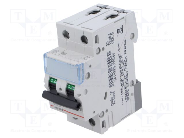 Circuit breaker; 400VAC; Inom: 10A; Poles: 2; DIN; Charact: C; 6kA