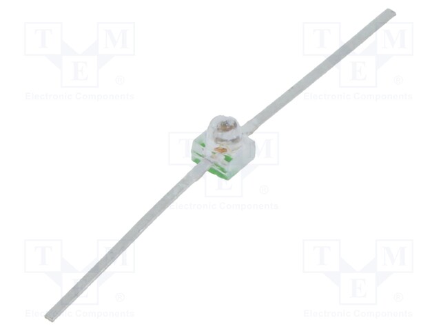 LED; 1.65mm; green; axial; 10÷40mcd; 28°; Front: convex; 2.1÷2.7V