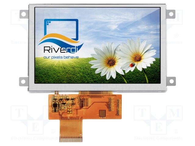 Display: TFT; 5"; 800x480; Illumin: LED; Dim: 121.5x76.6x3.4mm